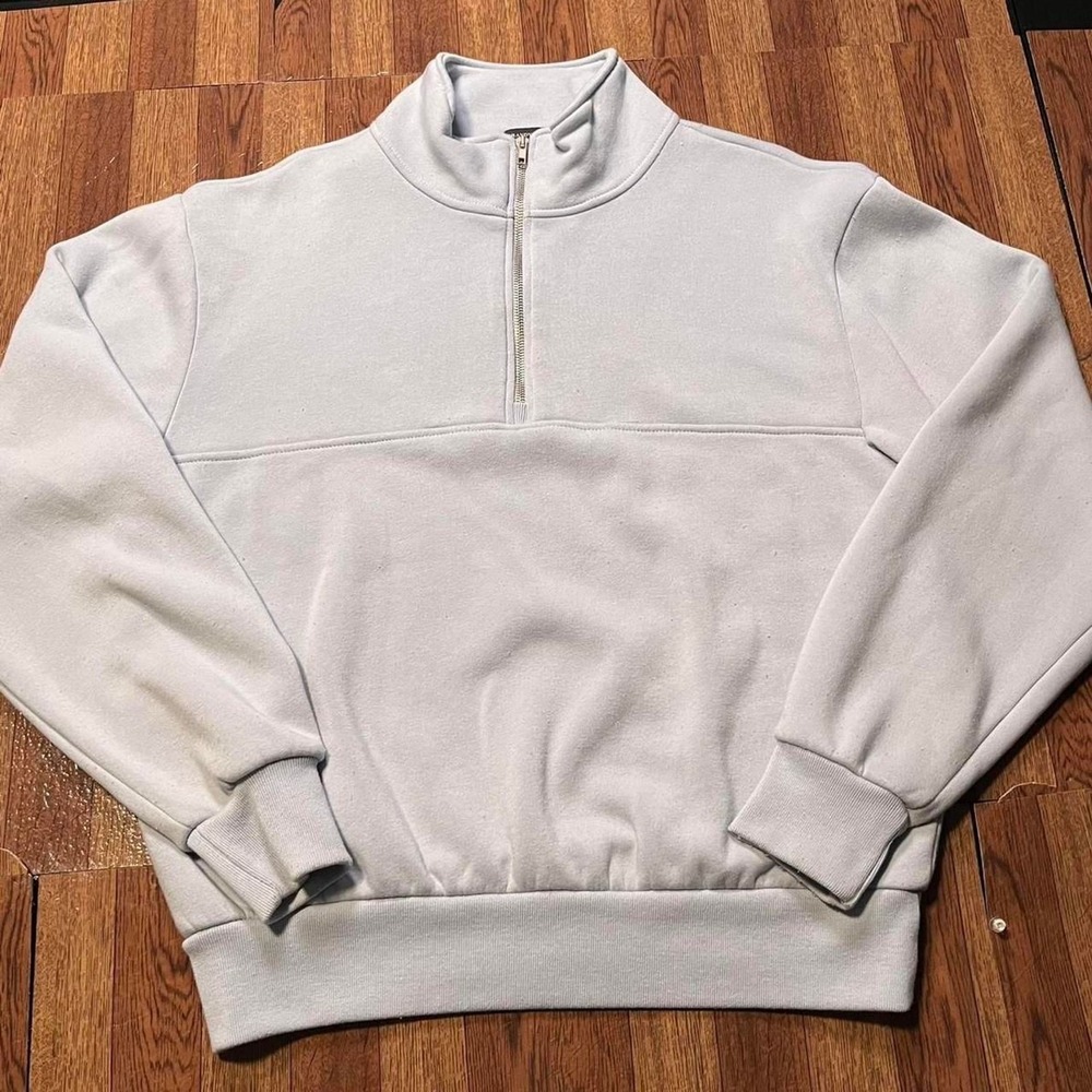 Brandy Melville John Galt Blue Essential Sportswear Quarter Zip Sweater One size